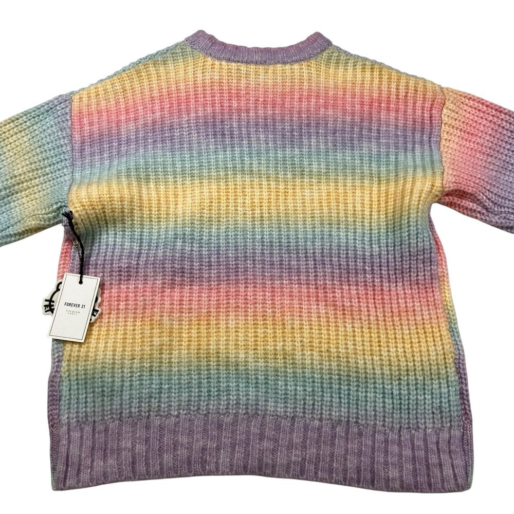 Hello Kitty Forever 21 Sweater New with tag Stripe Multicolor Sweater Sz Small - Picture 2 of 11